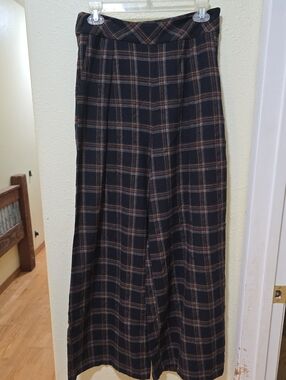 Flying Tomato Black & Brown Plaid Side Zip Pants